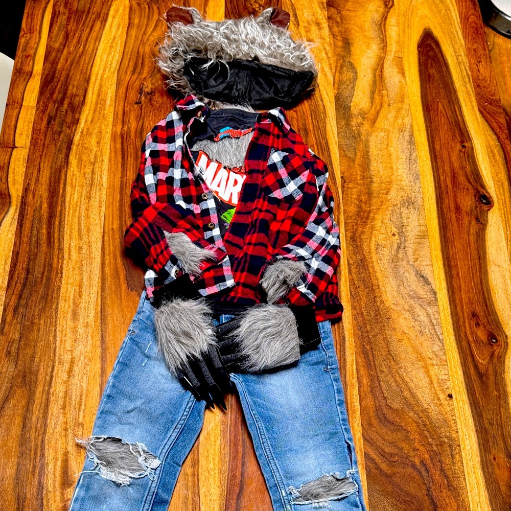 Handmade Werewolf Costume with Jeans
